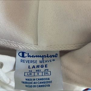 Brand new with tags. champion cropped hoodie. White Size Large